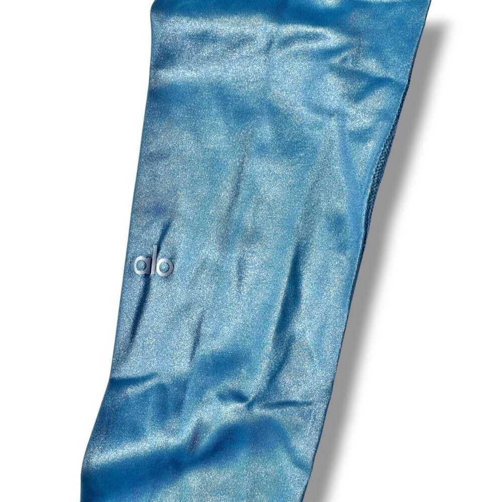 Alo Yoga High Waist Leggings & Yoga Slit Sports Bra Set High Shine Seagrass S/M - Picture 11 of 11